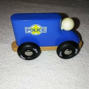 Vintage Vilac Wood Police Car Made in France